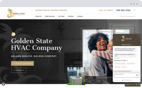 HVAC Company Website Snippet