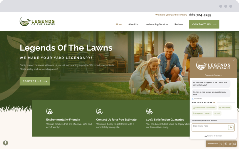 The Lawn Experts Website Snippet