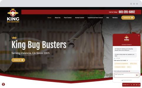 Pest Control Company Website Snippet