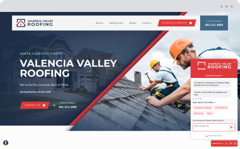 A Roofing Company Website Snippet